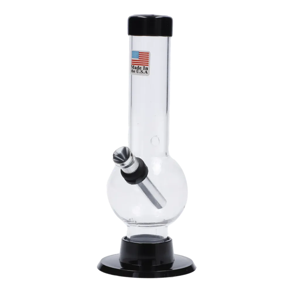 JM Plastics Mini Bubble Base with Carb Hole Acrylic Bong - 6 in.