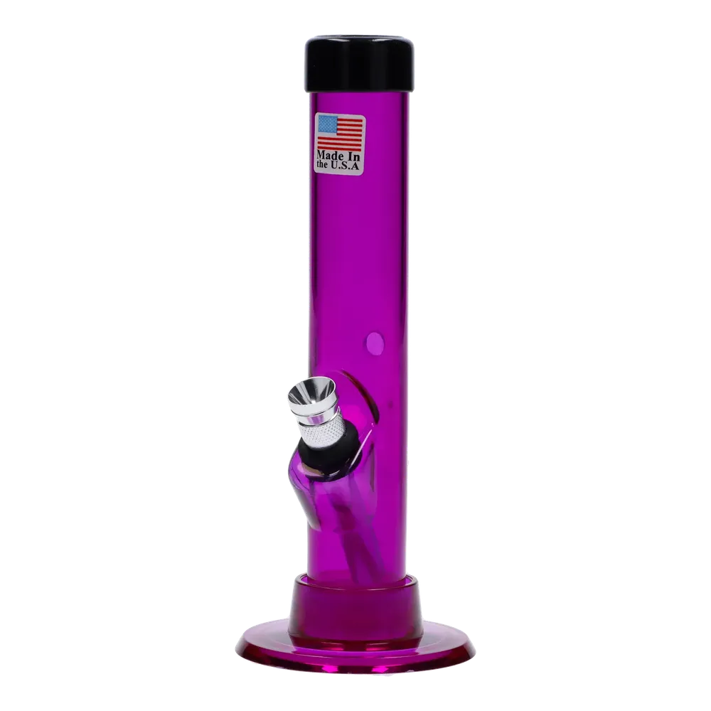 JM Plastics Mini Matching Straight Tube with Carb Hole Acrylic Bong - 6 in.