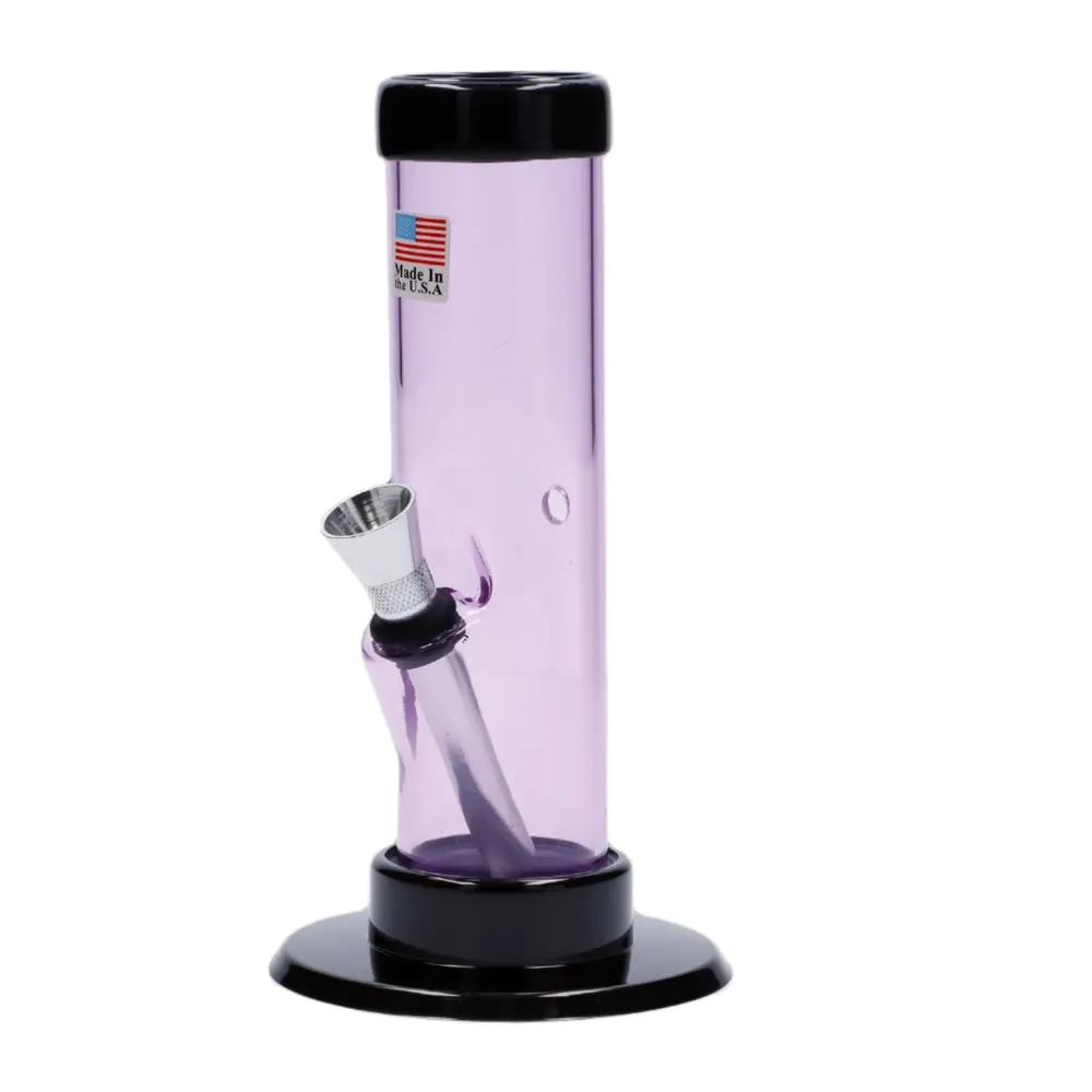 JM Plastics Mini Straight Tube with Carb Hole Acrylic Bong - 6 in.