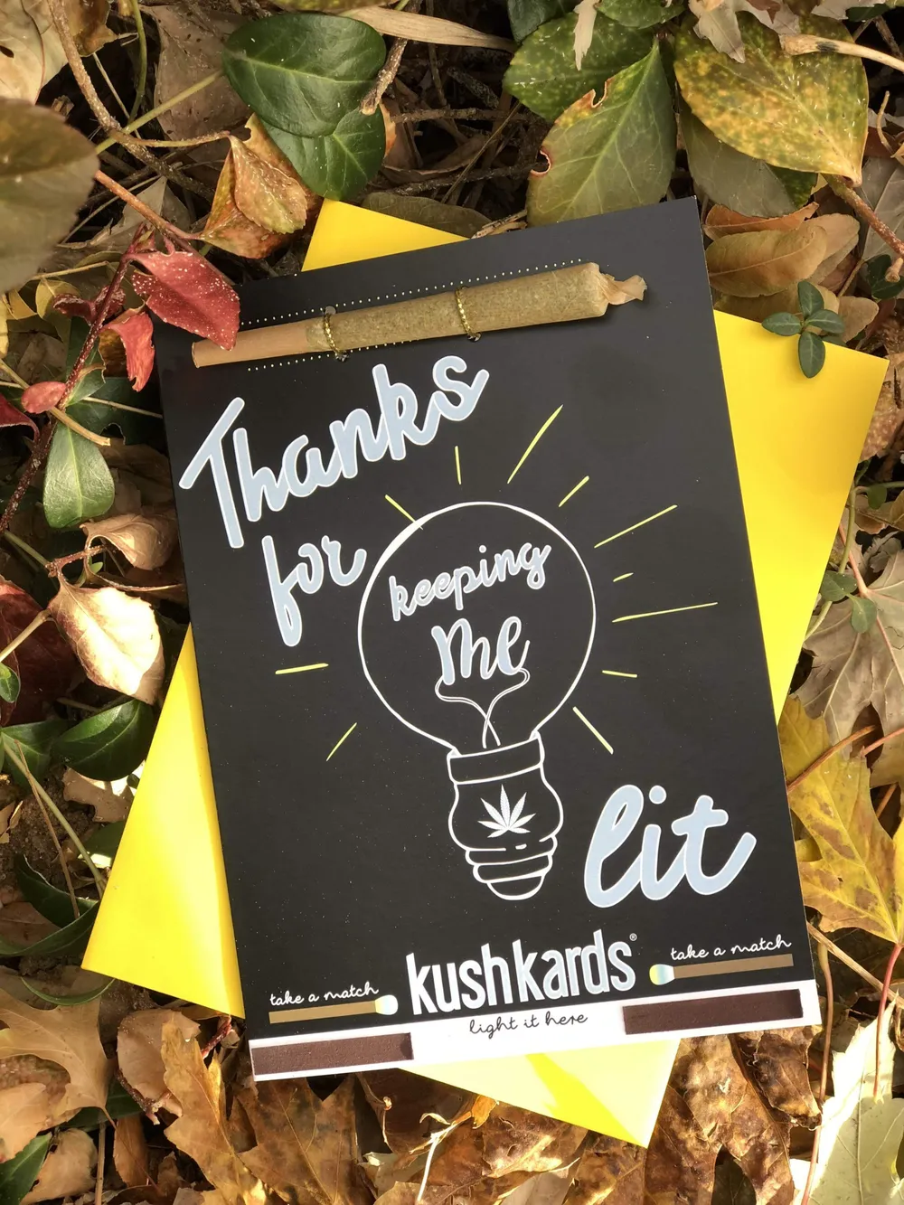 KushKards Keeping Me Lit Thank You Card