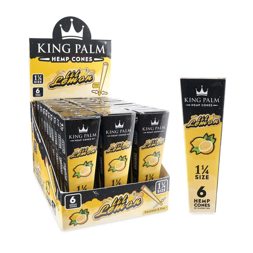 King Palm Hemp Cones - 1-1/4 Size - Box of 30
