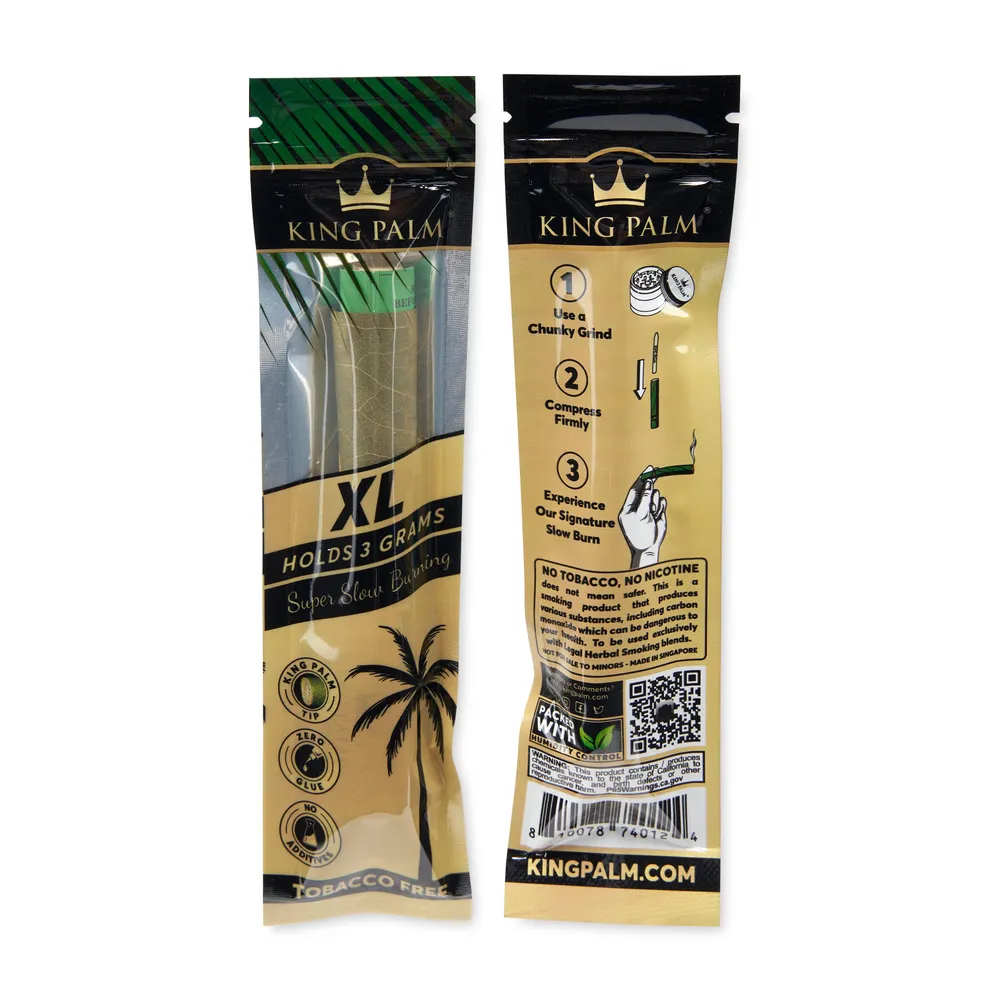 King Palm King XL Natural Pre Roll Single Palm Leaf Tubes - 4 Packs of 1