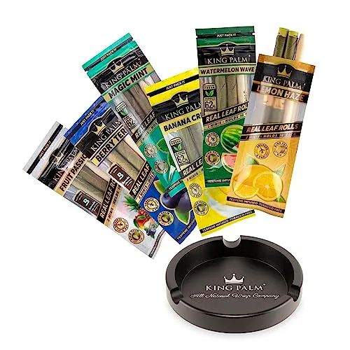 King Palm Mini Flavored Pre Rolled Leaf Tubes - Combo Pack With Ashtray