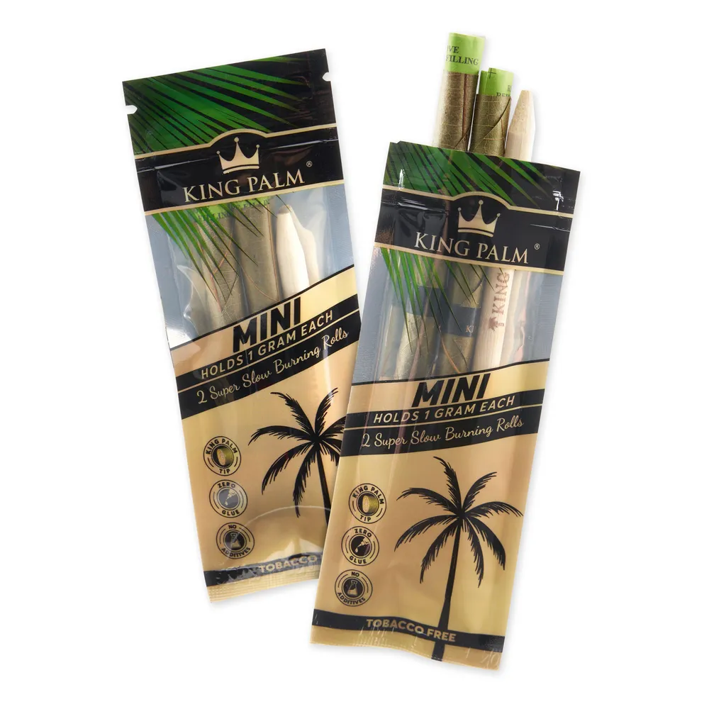 King Palm Mini Natural Pre Roll Palm Leaf Tubes - 2 Packs of 2