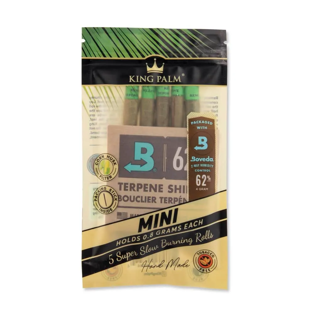King Palm Mini Size Natural Pre-Rolled 5-Pack Leaf Tubes