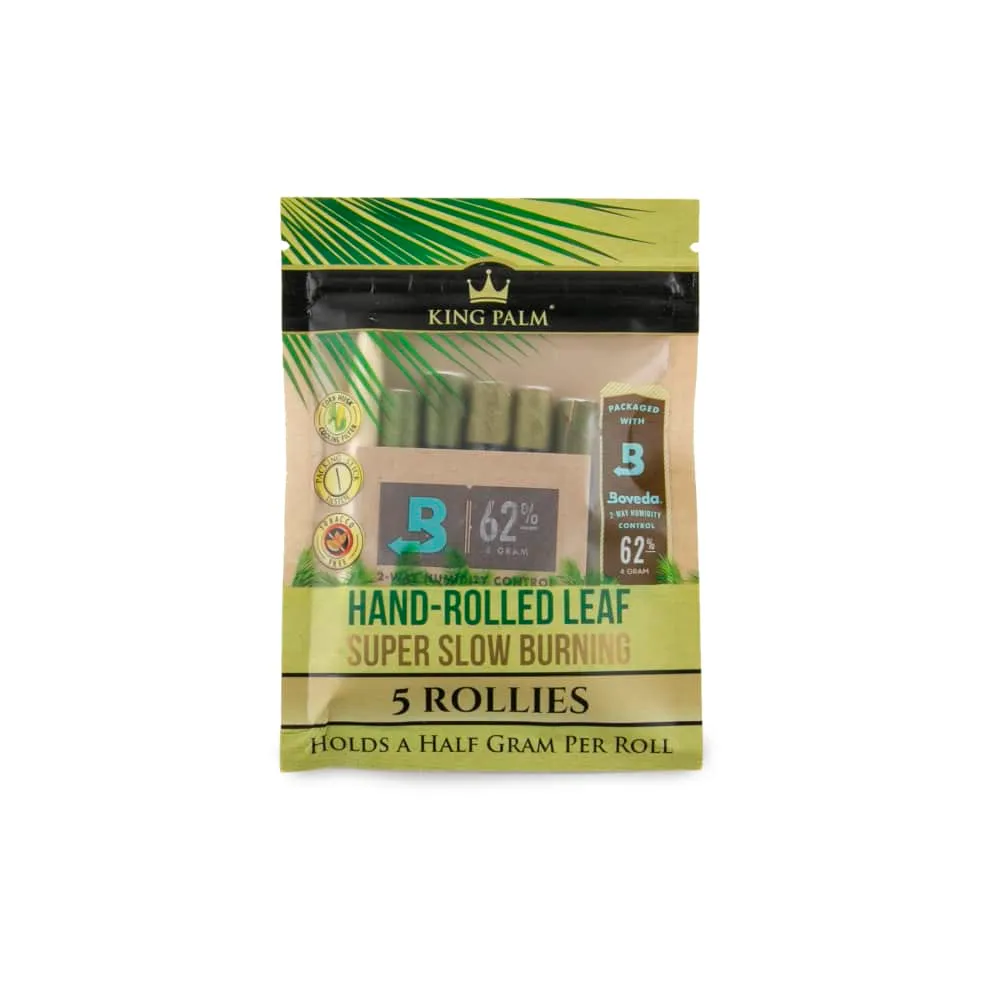 King Palm Rollies Natural Pre-Rolled 5-Pack Leaf Tubes