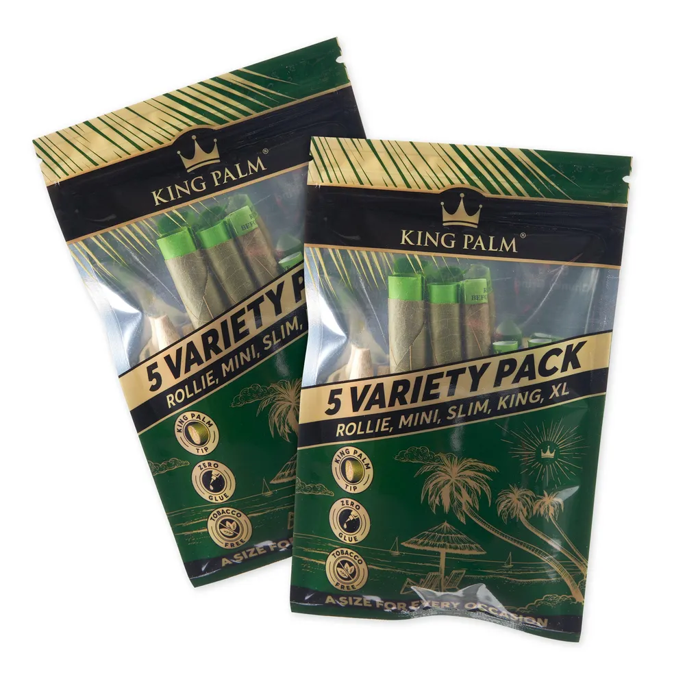 King Palm Variety Size Natural Pre Roll Palm Leaf Tubes - 2 Packs of 5