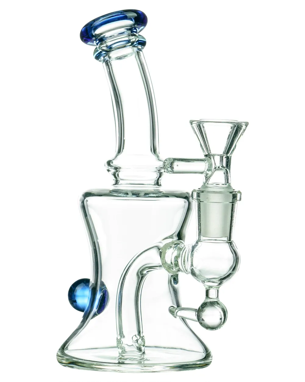 DankStop Marble Studded Dab Rig With Colored Accents