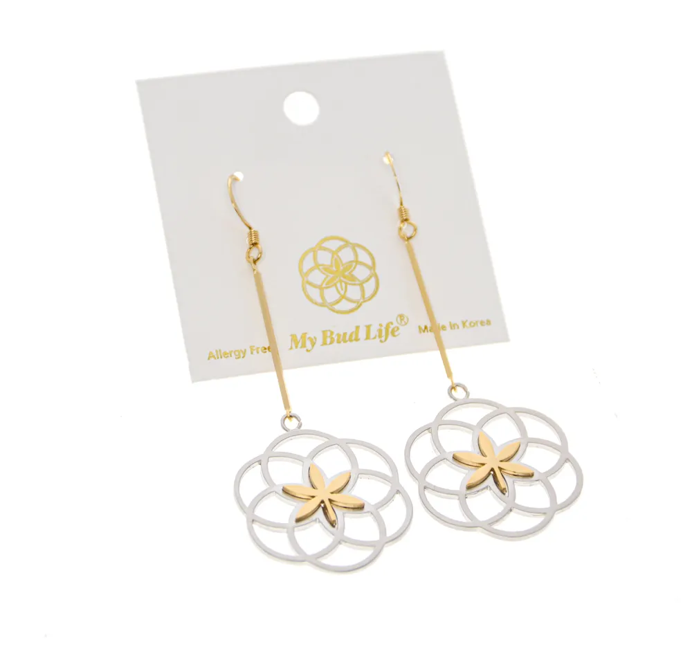 My Bud Vase Flower of Life Earrings