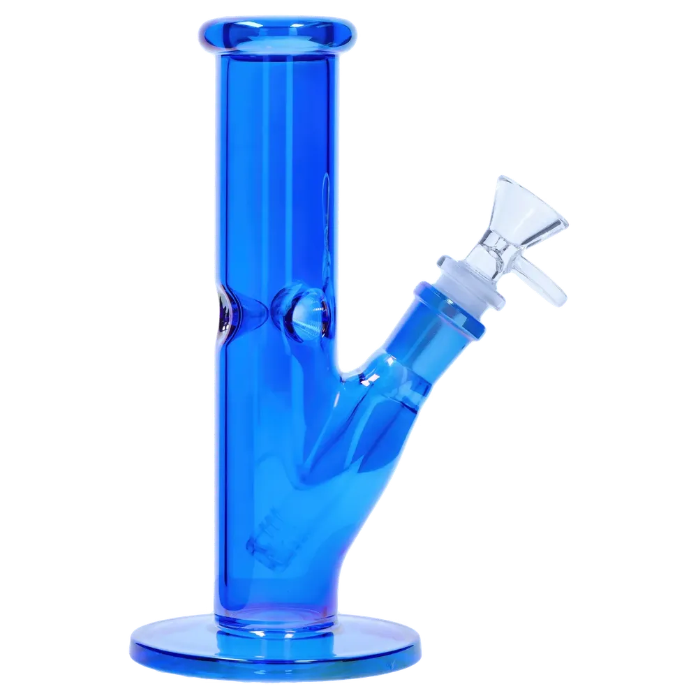 DankStop Neon Straight Tube with Ice Pinch Bong
