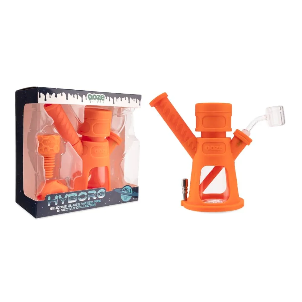 Ooze Hyborg Silicone Glass 4-in-1 Hybrid Bong and Nectar Collector