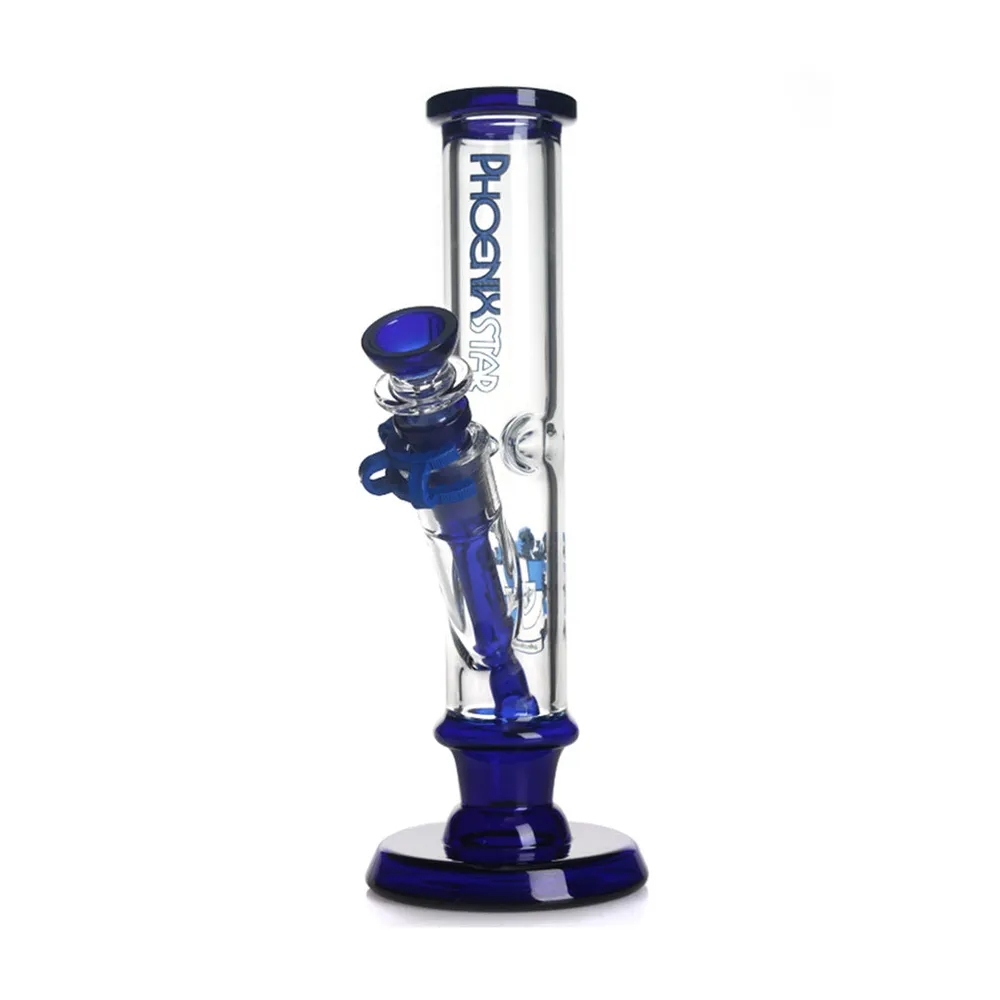 Green Flower Phoenix Star New Straight Tube Bong 10 Inches