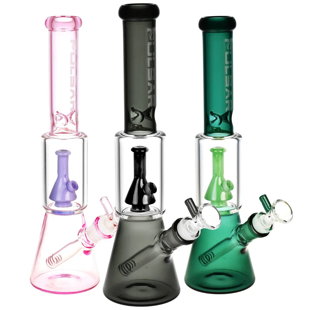 Pulsar Beaker on Beaker Bong - 11.5"/14mm F/Colors Vary