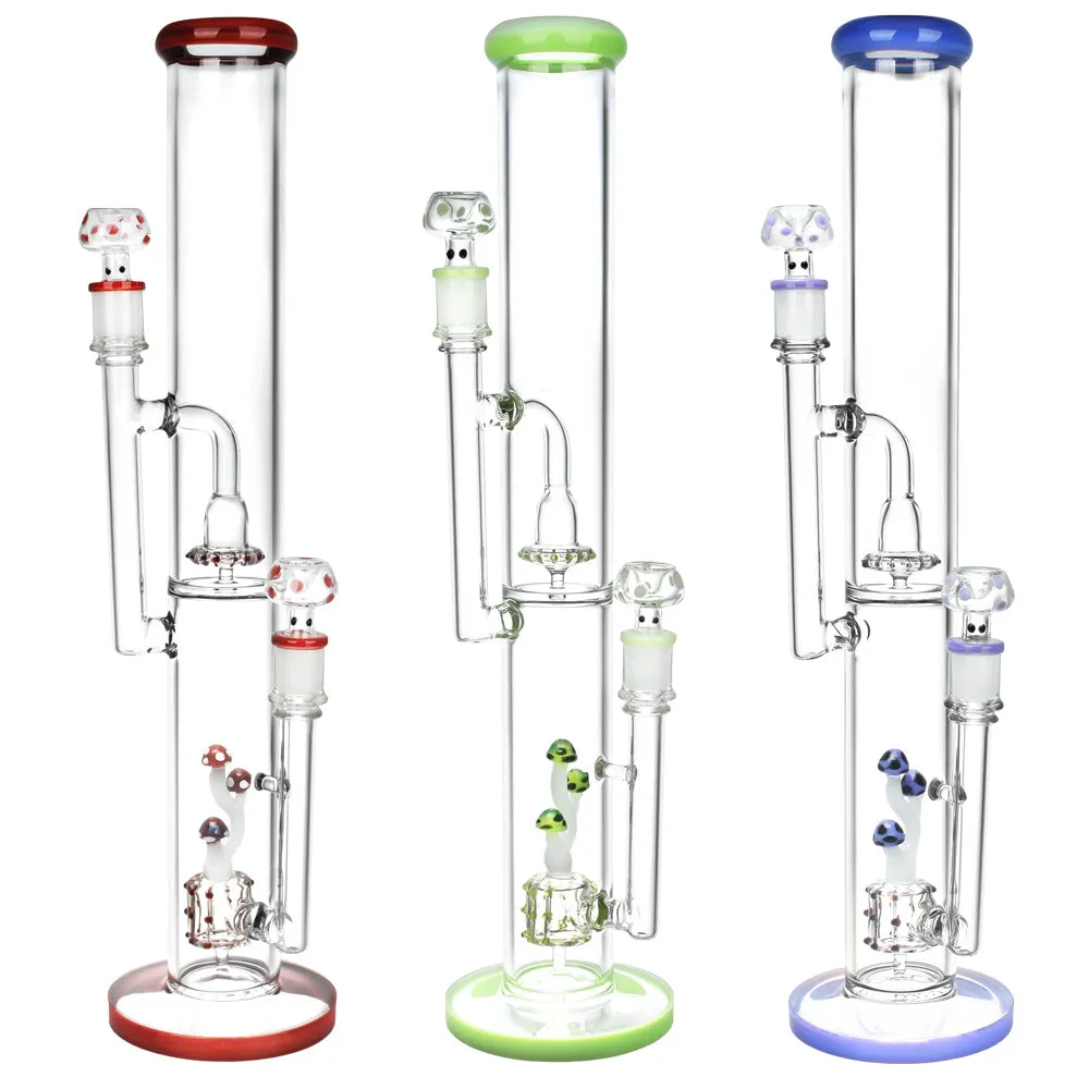Pulsar Dub Fungi Straight Tube Bong- 17"/14mm F / Colors Vary