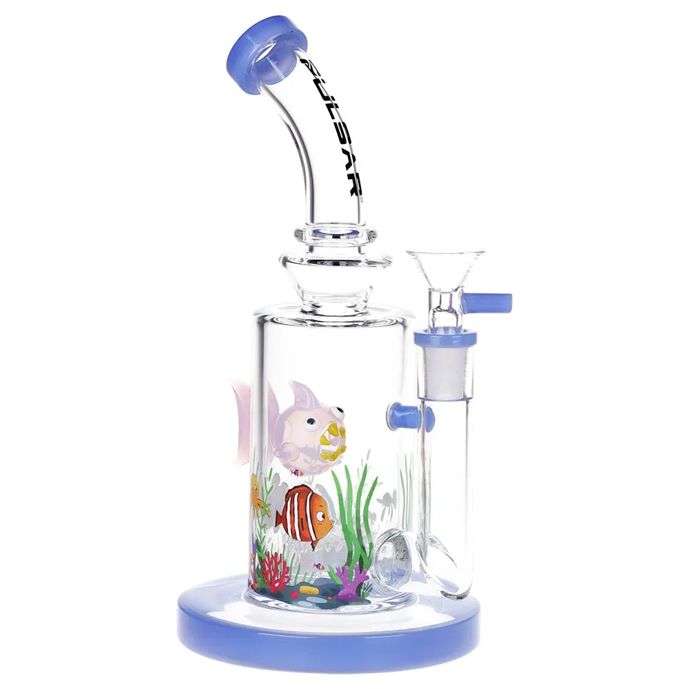 Pulsar Fish Out of Water Glass Bong - 9" / 14mm F