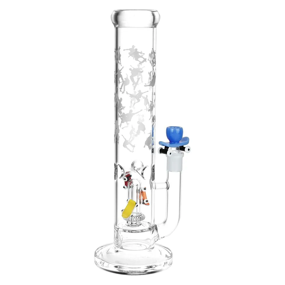 Pulsar Skate or Die Straight Tube Glass Bong - 12.5" / 14mm F