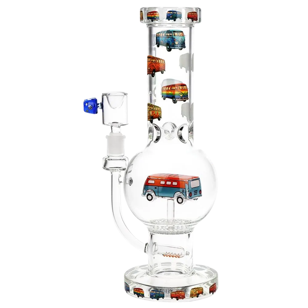 Pulsar VW Bus Bubble Base Glass Bong - 12.25" / 14mm F