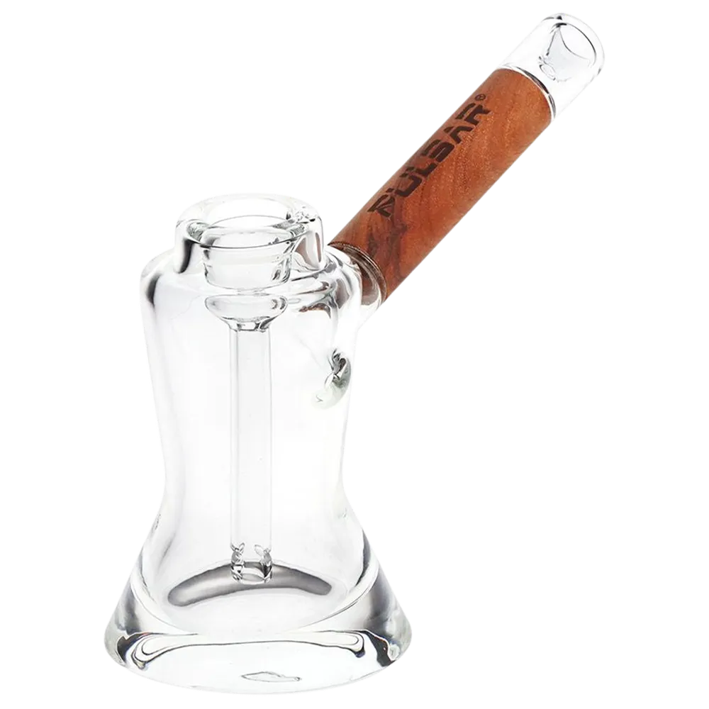 Pulsar Wood on Glass Bubbler - 6"