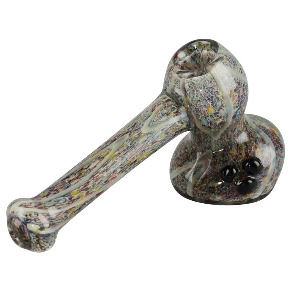 Rainbow Speckled Hammer Bubbler - 6"