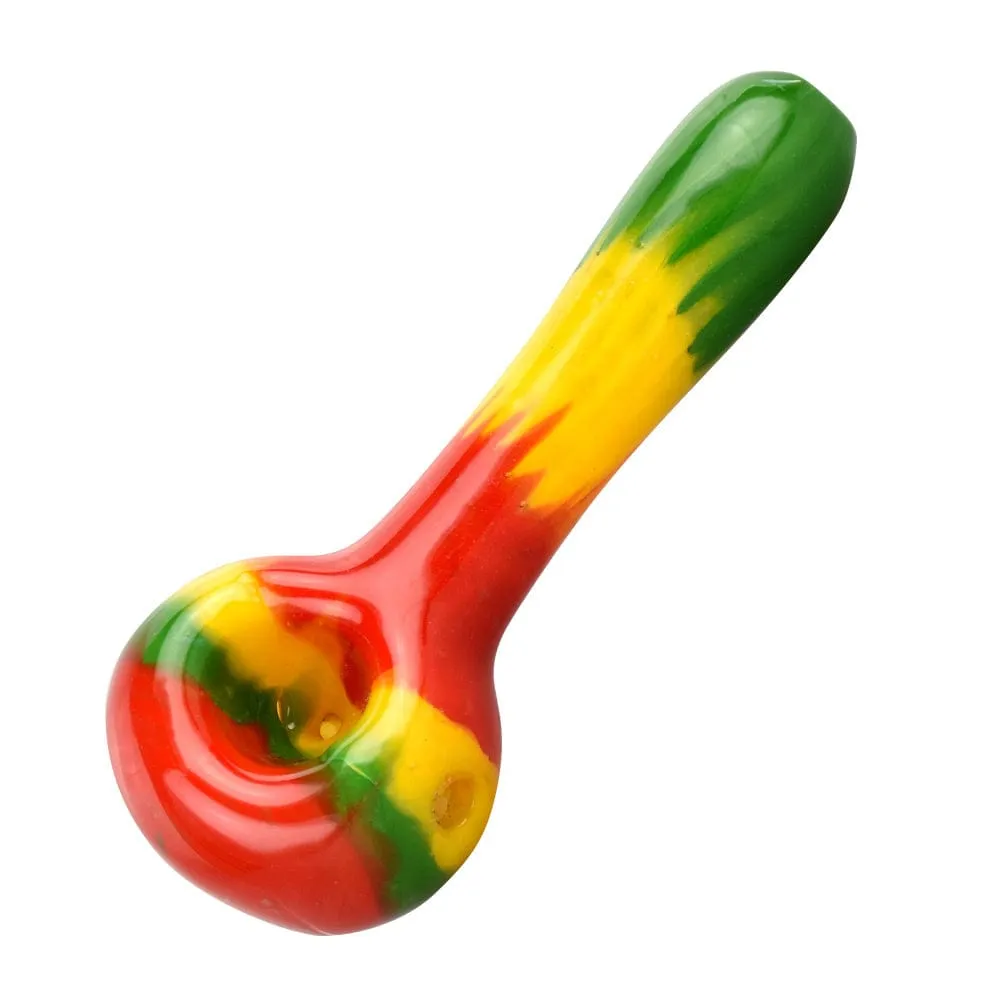 Rasta Color Block Spoon Pipe - 4.75"