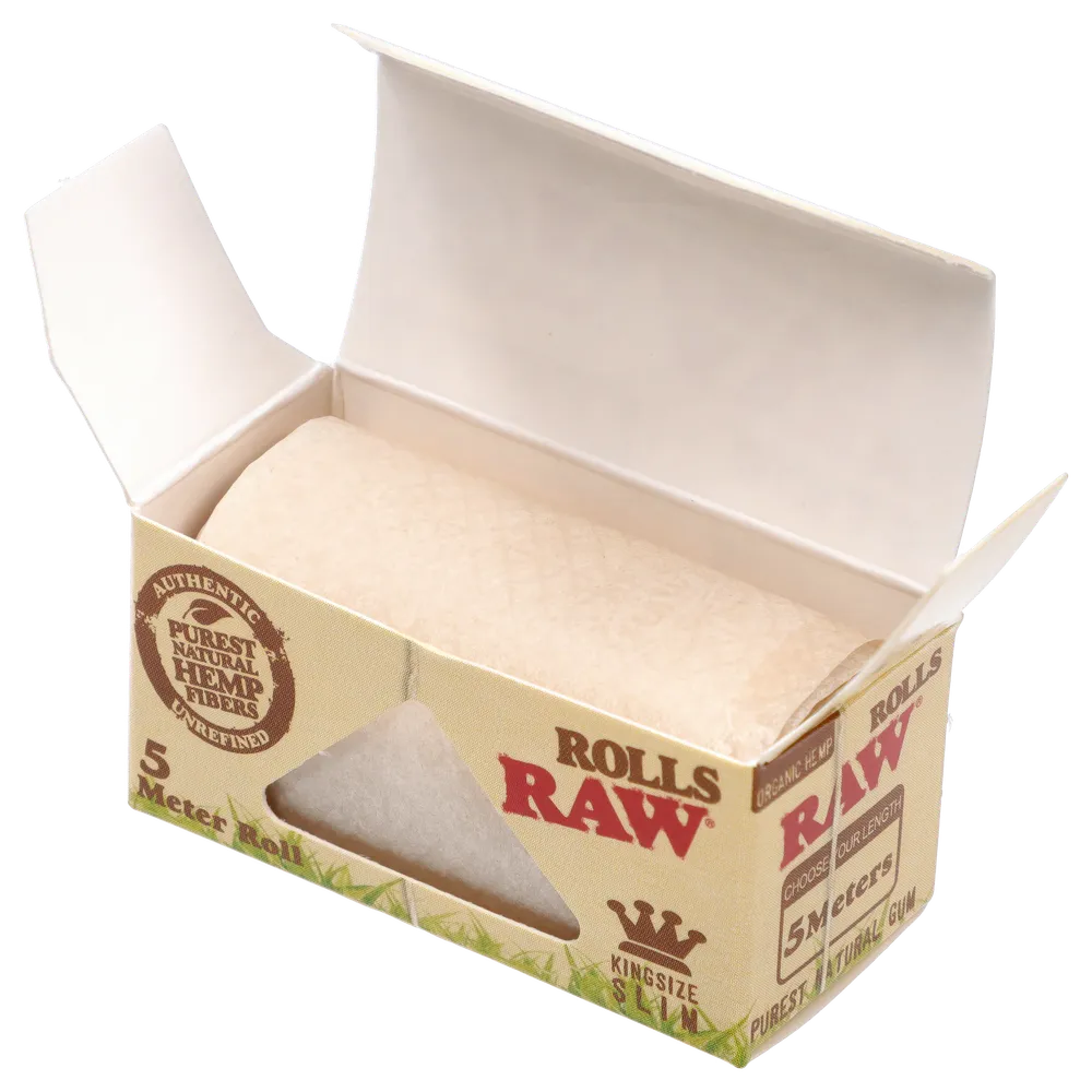 DankStop RAW - King Size Slim 5 Meter Paper Roll - Organic Hemp