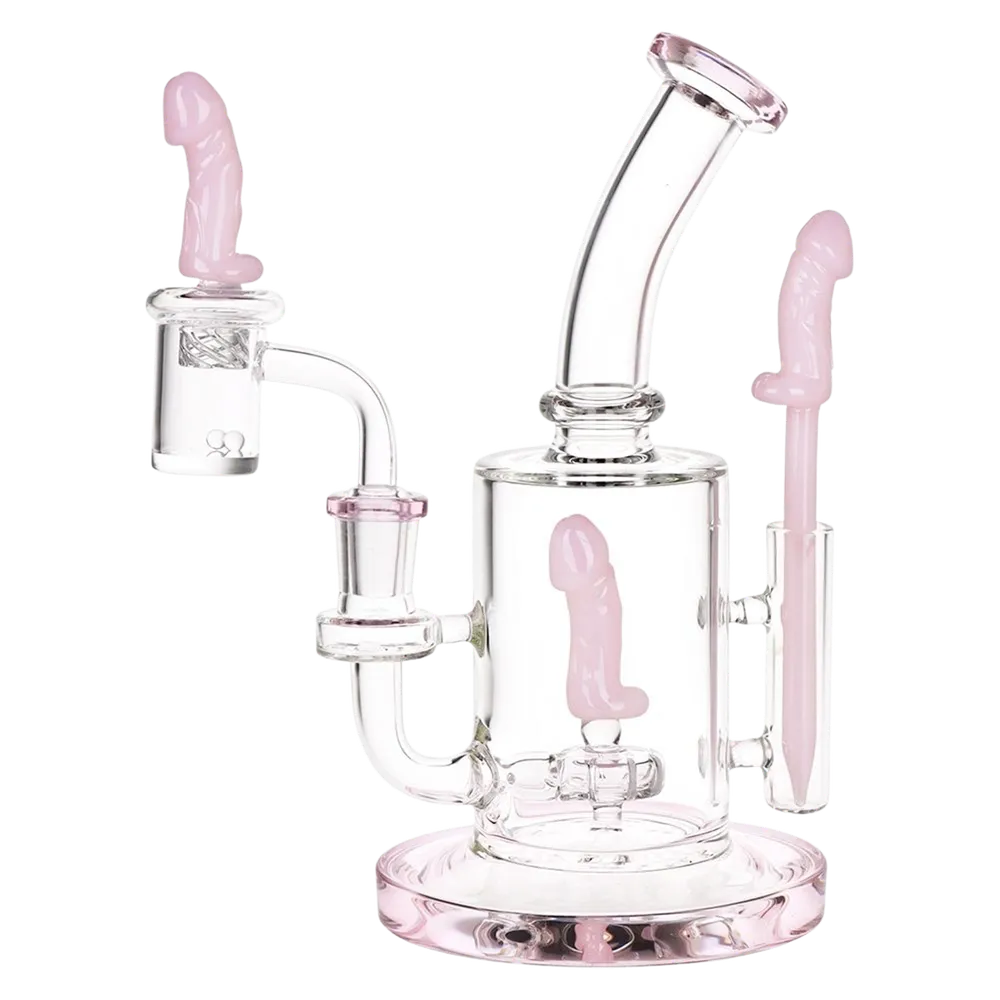 SeshGear Danger Noodle Glass Dab Rig Set - 8.25" / 14mm F