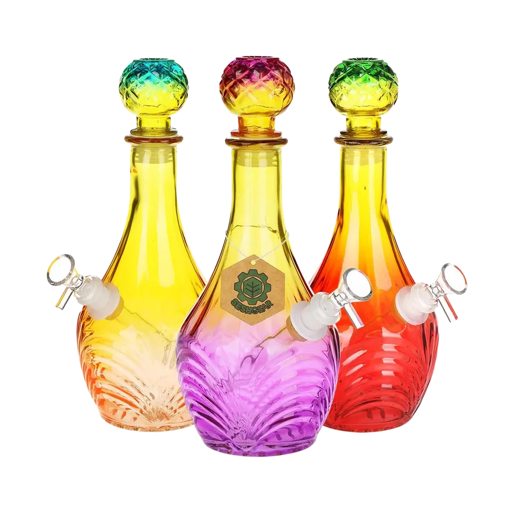 SeshGear Vintage Ombre Glass Bong - 11" / 14mm F / High Stripe / Colors Vary