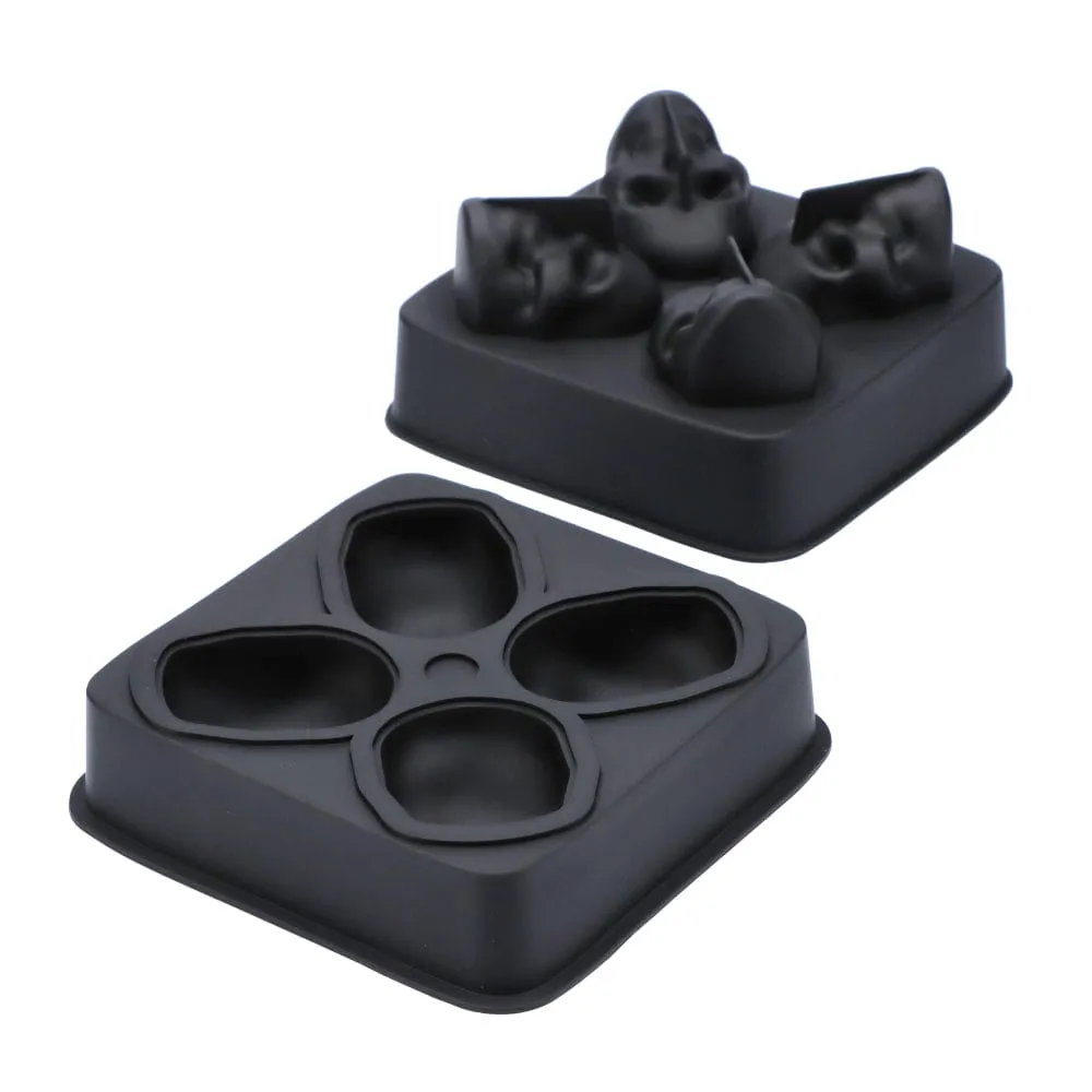 DankStop Silicone Tray Black Skull 2 Piece