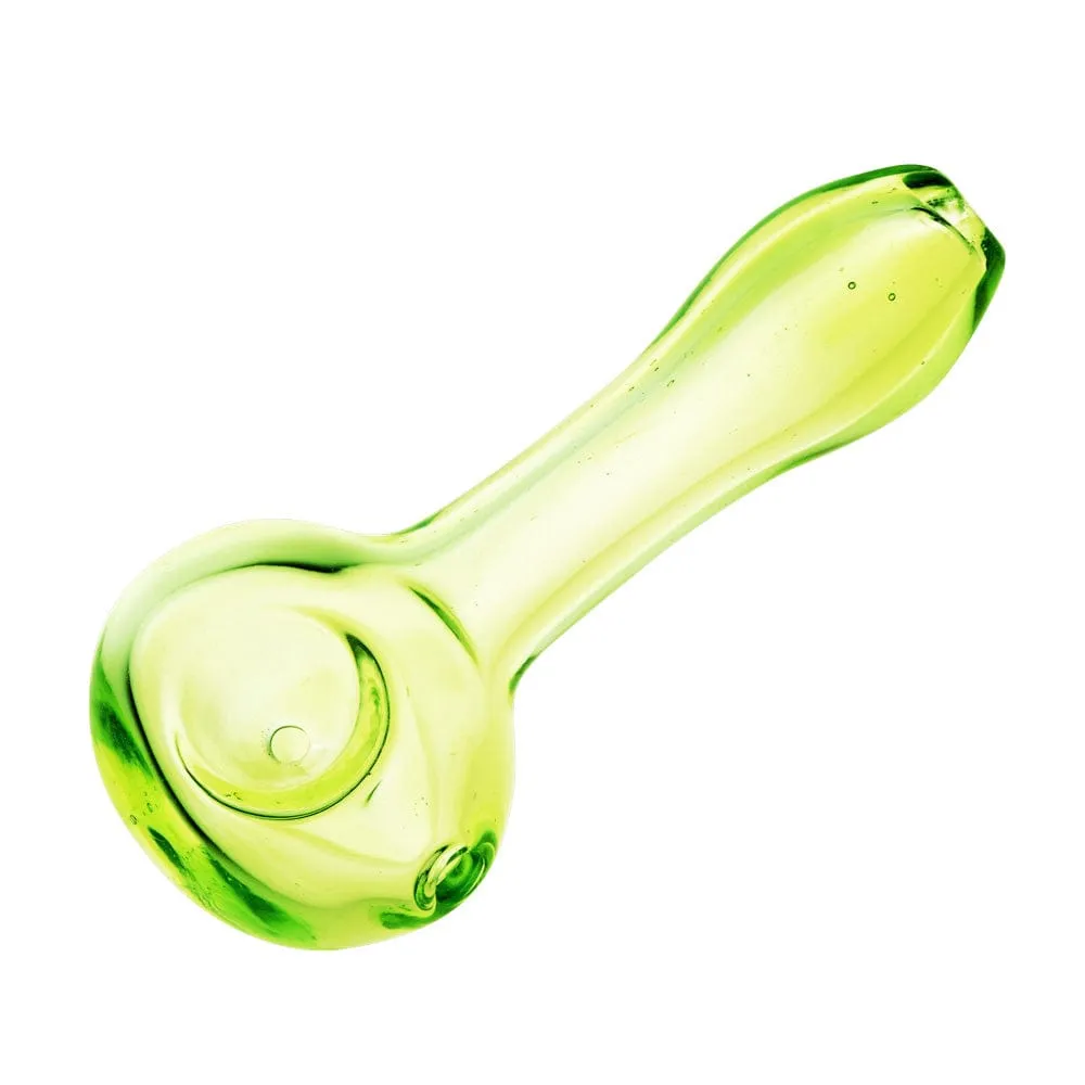 Translucent Spring Green Spoon Pipe - 4.25"
