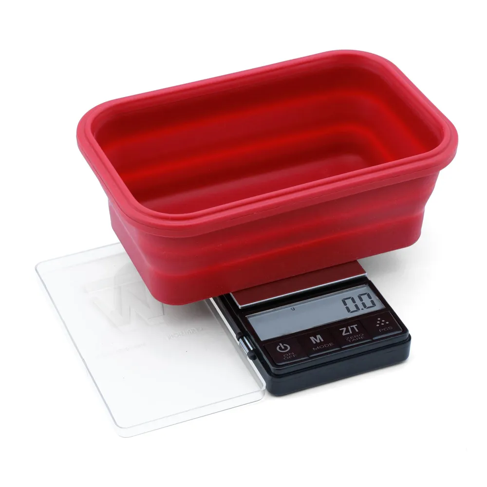 TruWeigh Crimson Scale Collapsible Bowl - 1000g x 0.1g