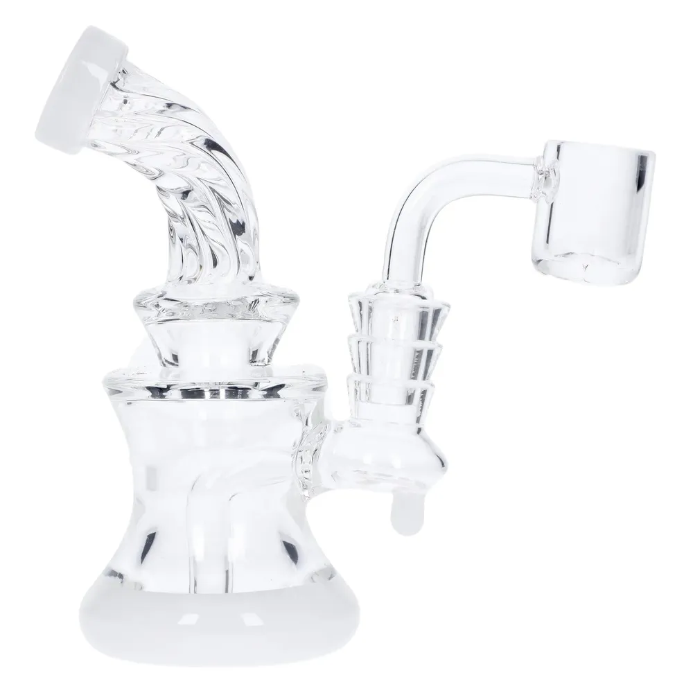 DankStop Twisted Neck Dab Rig with Showerhead Perc - 5 in