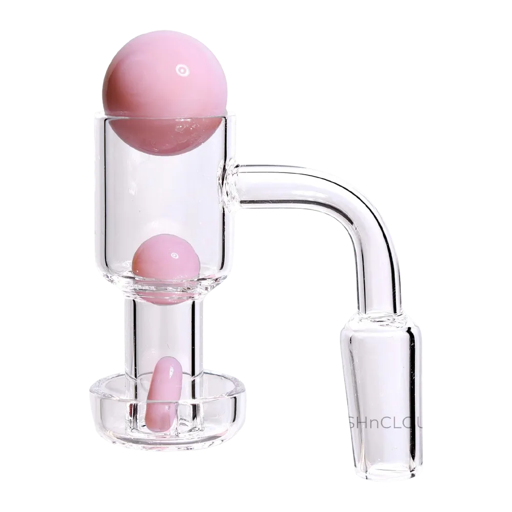 DankStop  Banger Set with Color Terp Beads - 90 degree - Male 14mm