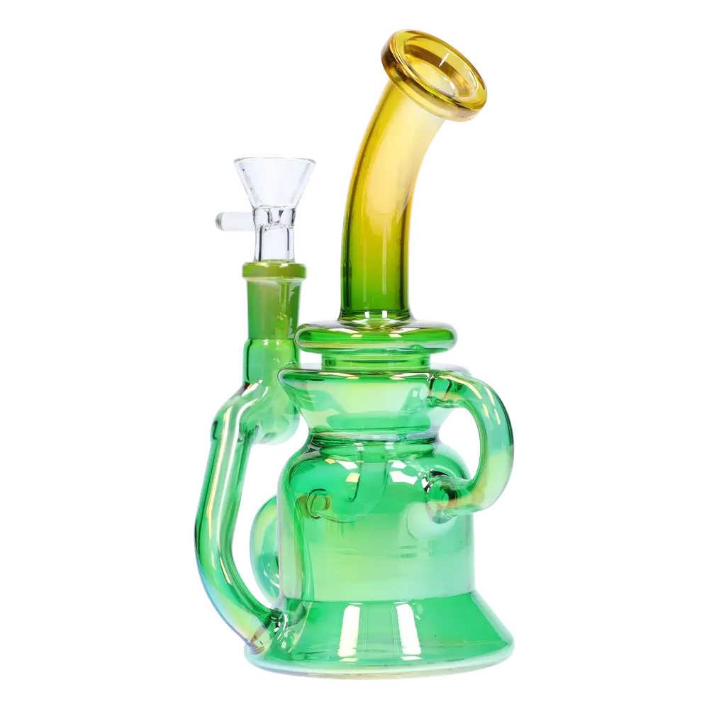 DankStop Bright Electroplated Recycler Bong - 8 in.