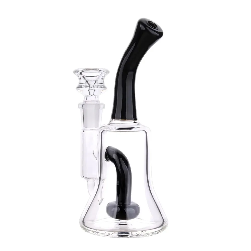 DankStop Color Bent Neck & Perc Bell Bong - 6.8 in.