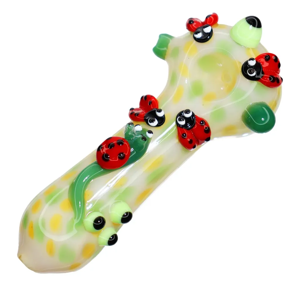 DankStop Fancy Ladybug and Snail Spoon Pipe - 6 in.