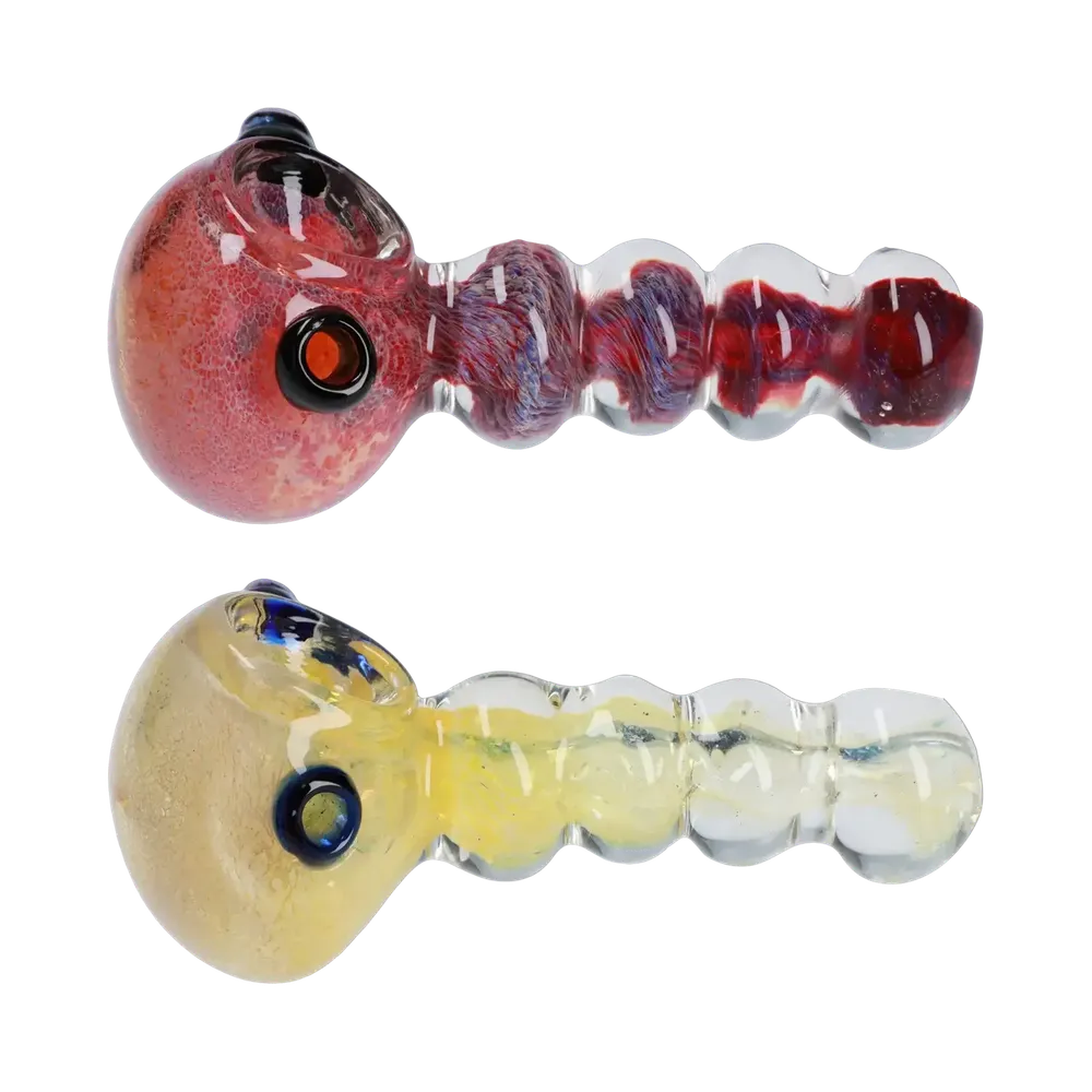 DankStop Frit Head with Marbles Spoon Pipe - 5 in.