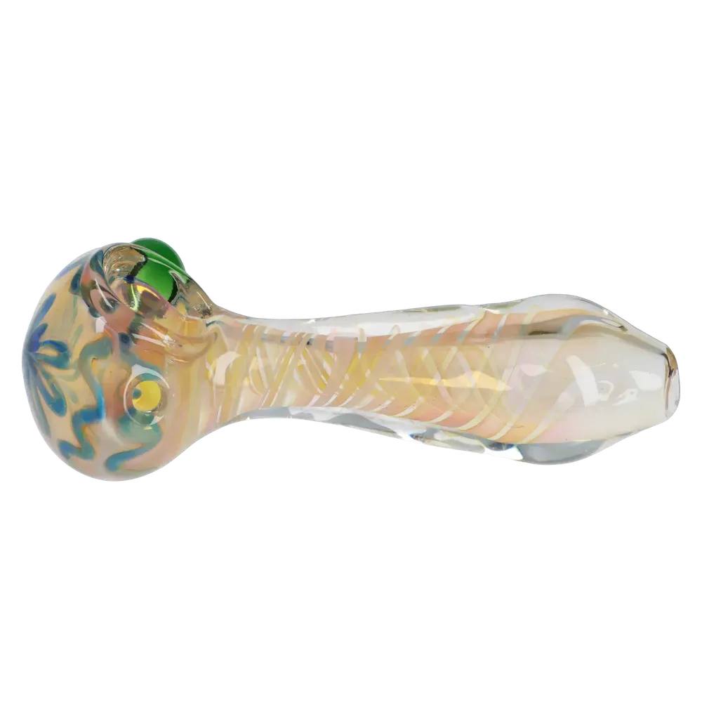 DankStop Gold Fume Twisty Spoon Pipe - 5 in.