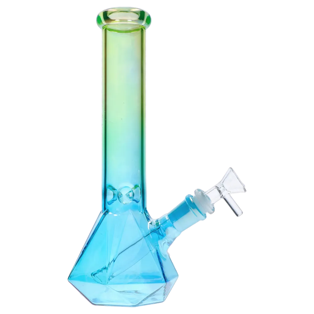 DankStop Ombré Faceted Base Bong - 10 in.