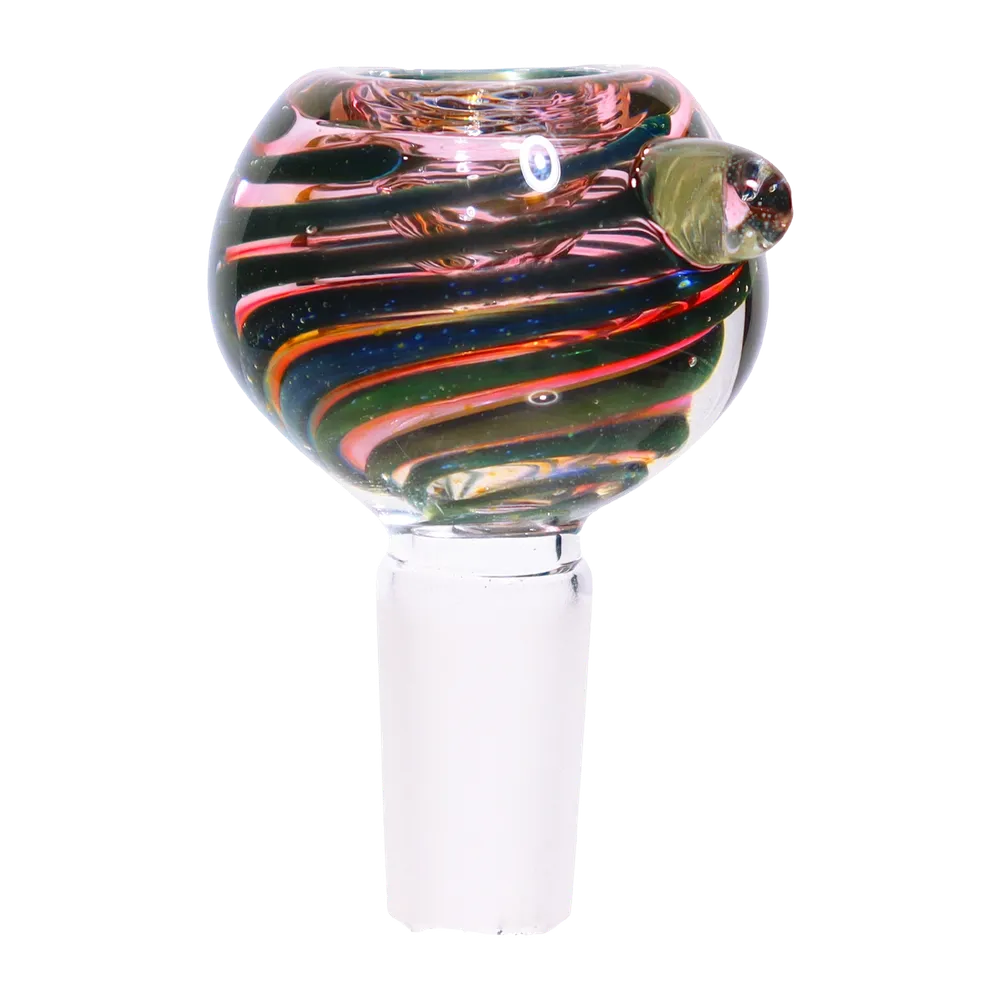 DankStop Pink and Green Swirl Bowl - 14mm