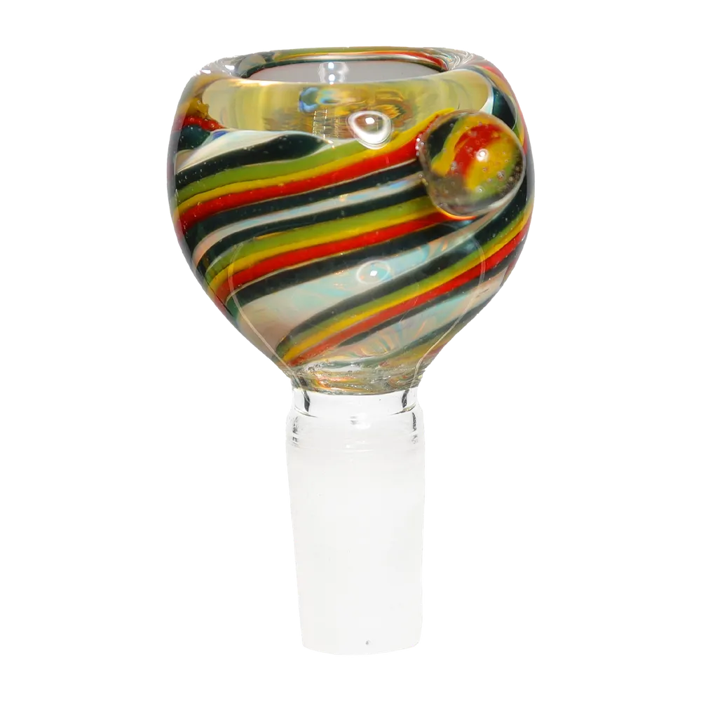 DankStop Rasta Swirl Bowl - 14mm