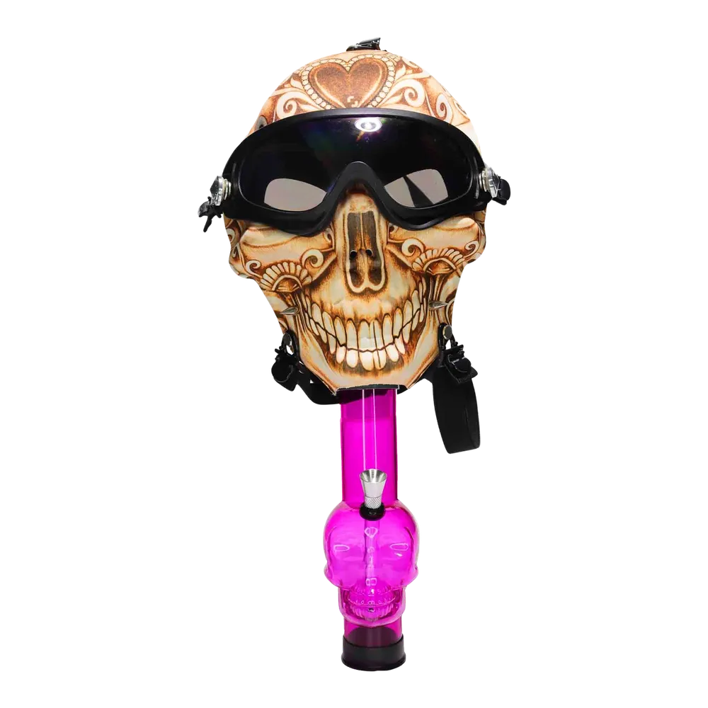 DankStop Smiling Tattoo Skull Gas Mask