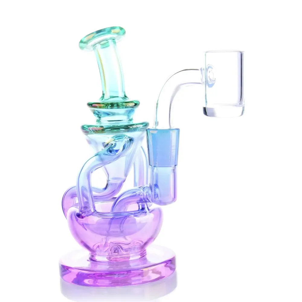DankStop Swirly Recycler Dab Rig - 5.5 in.