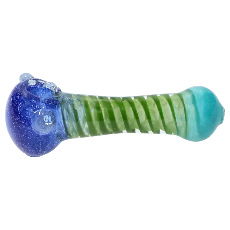 DankStop Tri-Color Swirl Spoon Pipe