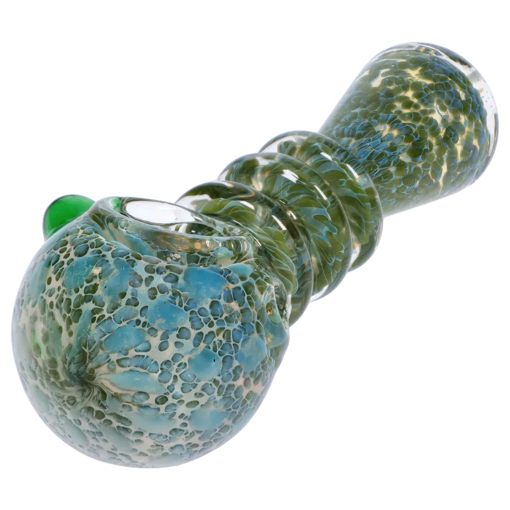 DankStop Triple Ringed Speckled Spoon Pipe
