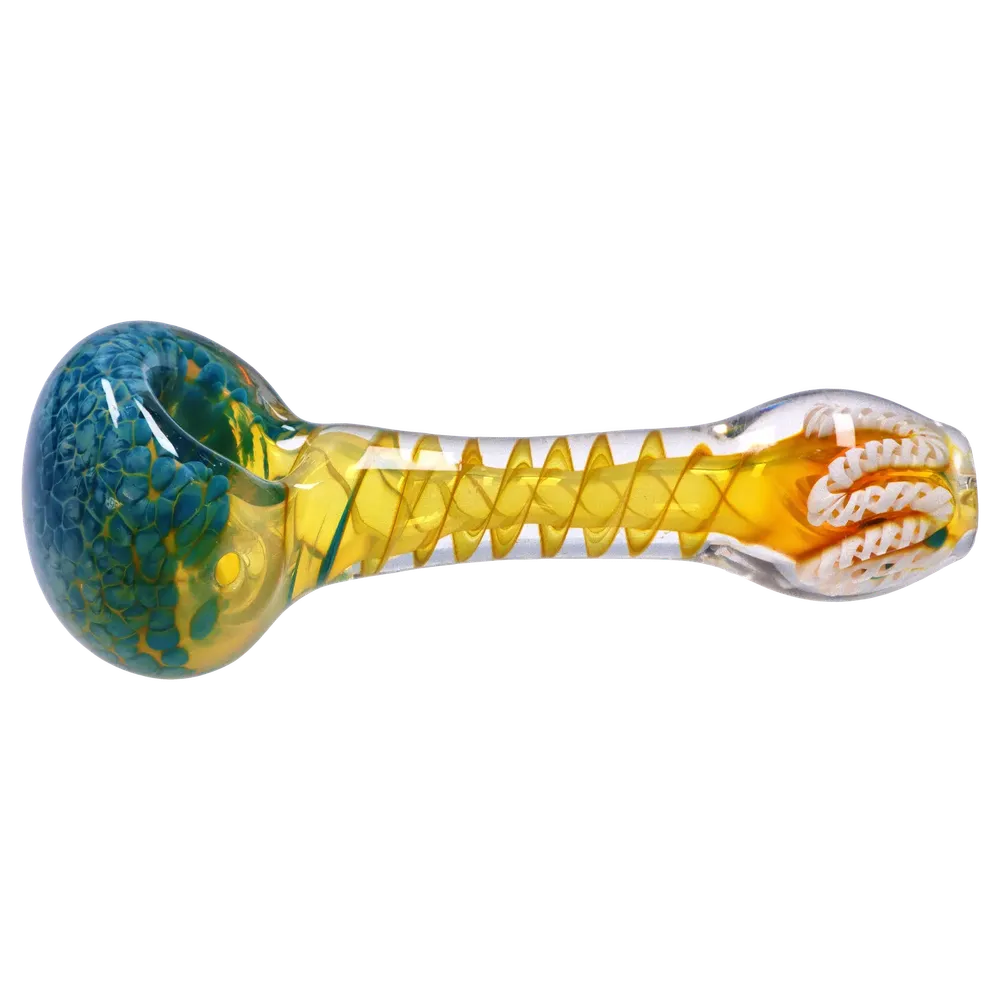 DankStop Twisting Frit Spoon Pipe - 3 in.