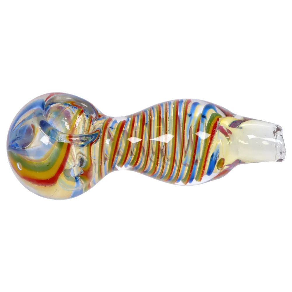 DankStop Twisting Stripe Spoon Pipe - 2.5 in.