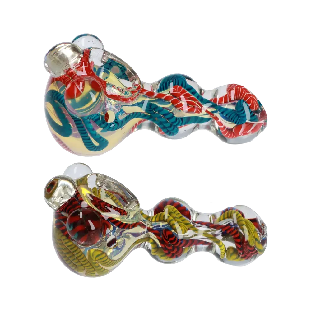 DankStop Twisty Color Marble Spoon Pipe - 4.5 in.