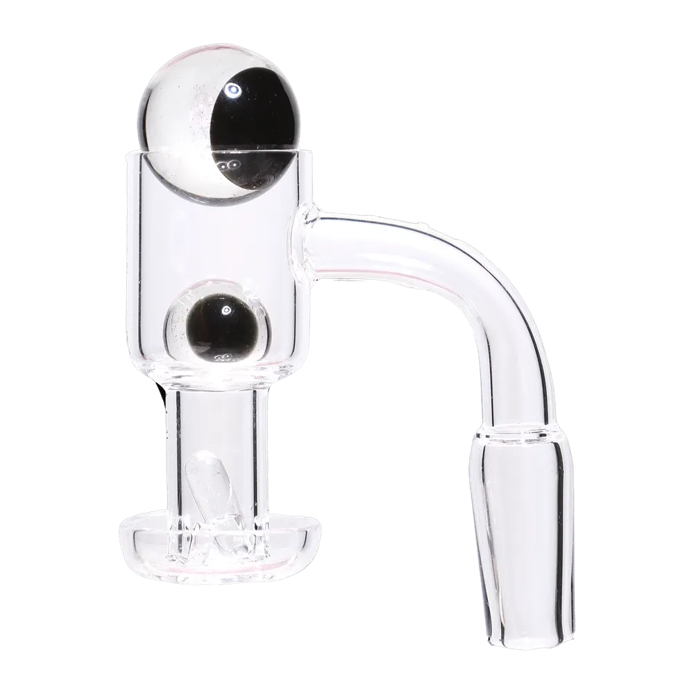 DankStop Ying Yang Banger Set with Terp Beads - 90 degree - Male 14mm