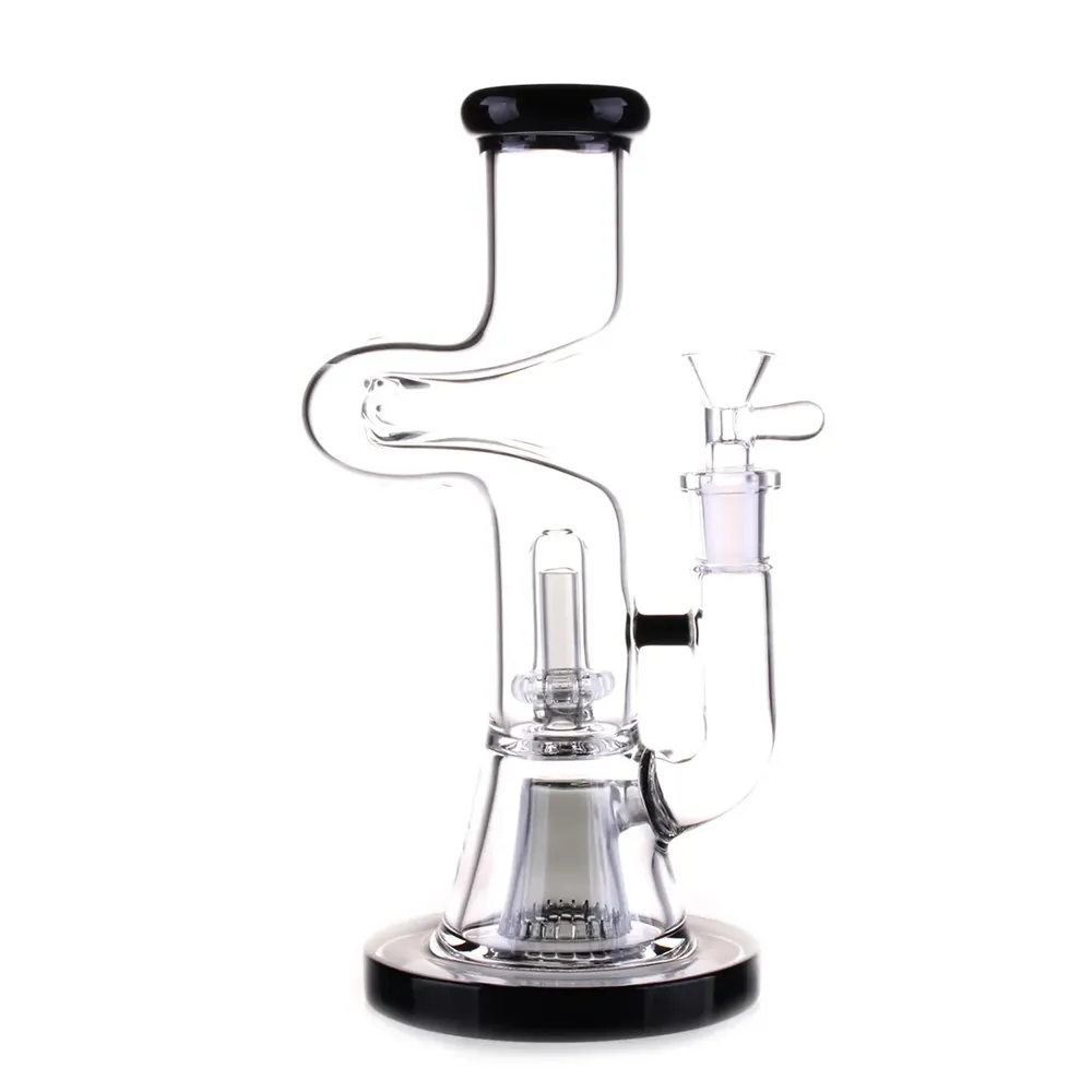 DankStop Zig Zag Dual Perc Bong - 9.2 in.