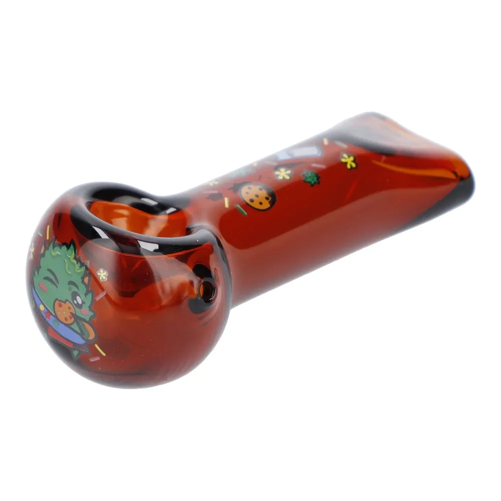 Wido 4" GSC Hand Pipe - Transparent Amber